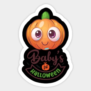 Baby's First Halloween Cute Pumpkin Sticker